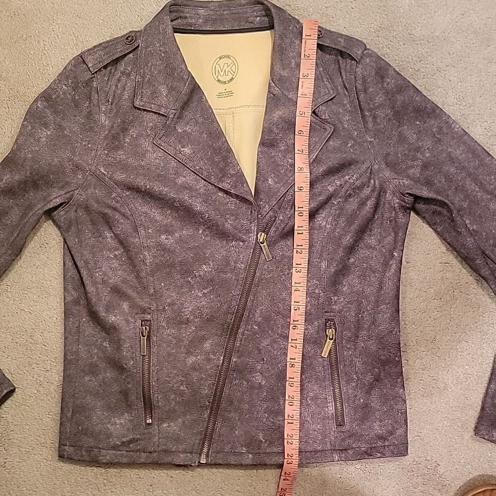 Michael Kors moto jacket dk grey sz med - Picture 5 of 11